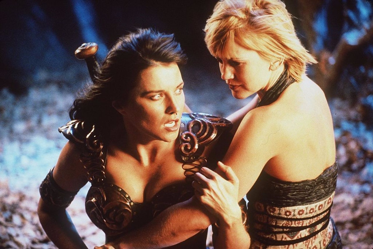 Lucy Lawless stars as Xena and Renee O'Connor stars as Gabrielle in 'Xena Warrior Princess.'