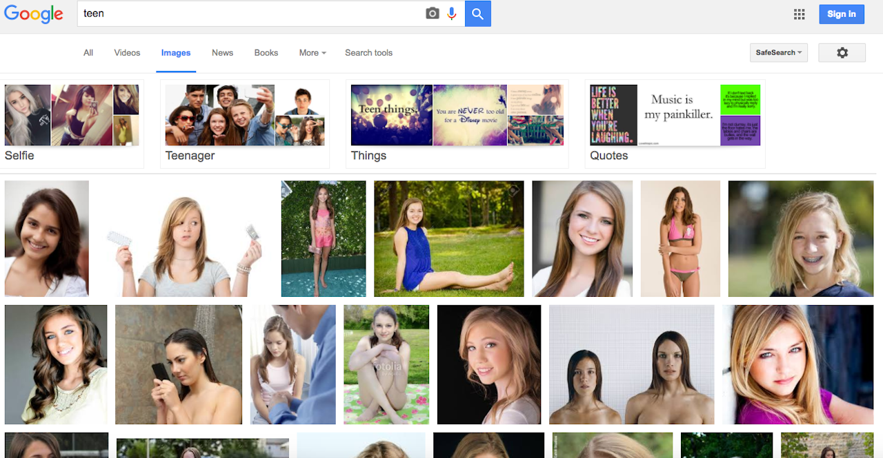 Google image search results for “teen”