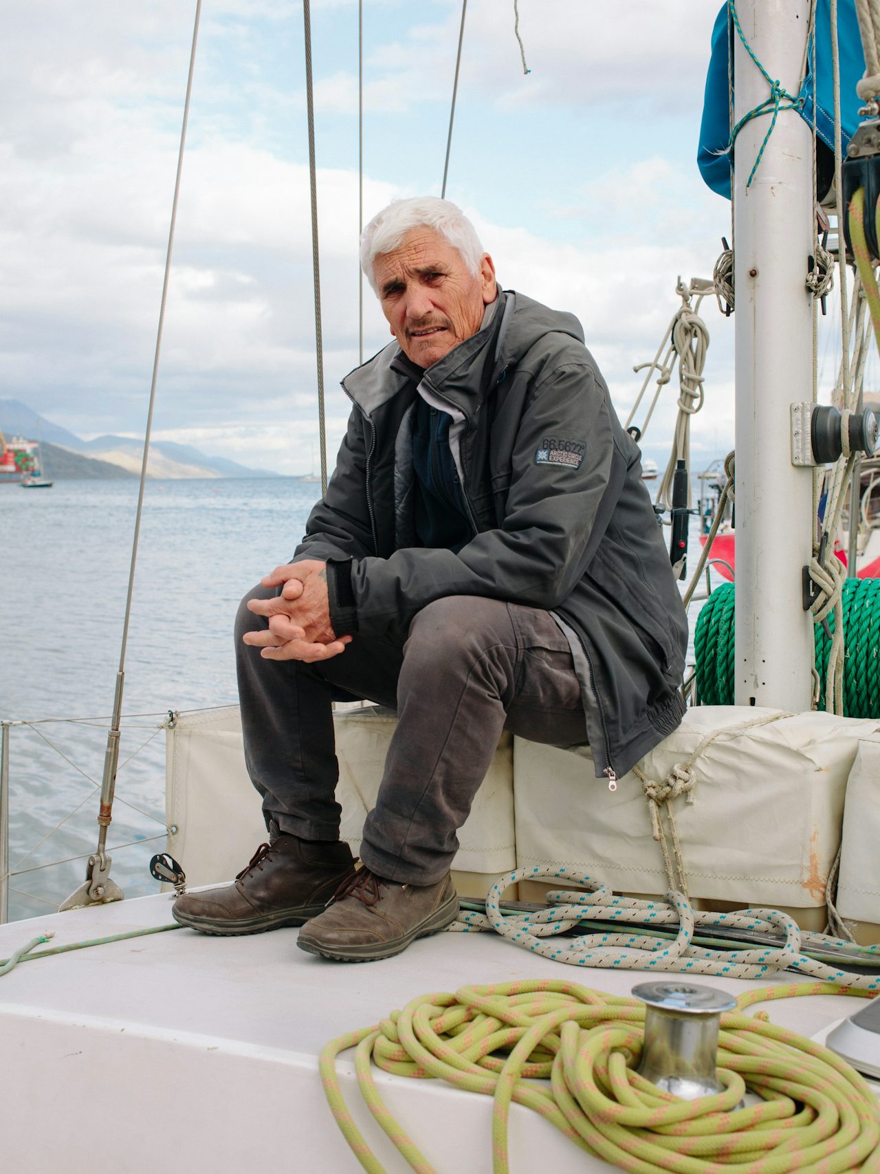Antonio Guglielmo, an Italian skipper, offers tourist cruises to Antartica and Cape Horn Island on his 46-foot sailing boat.