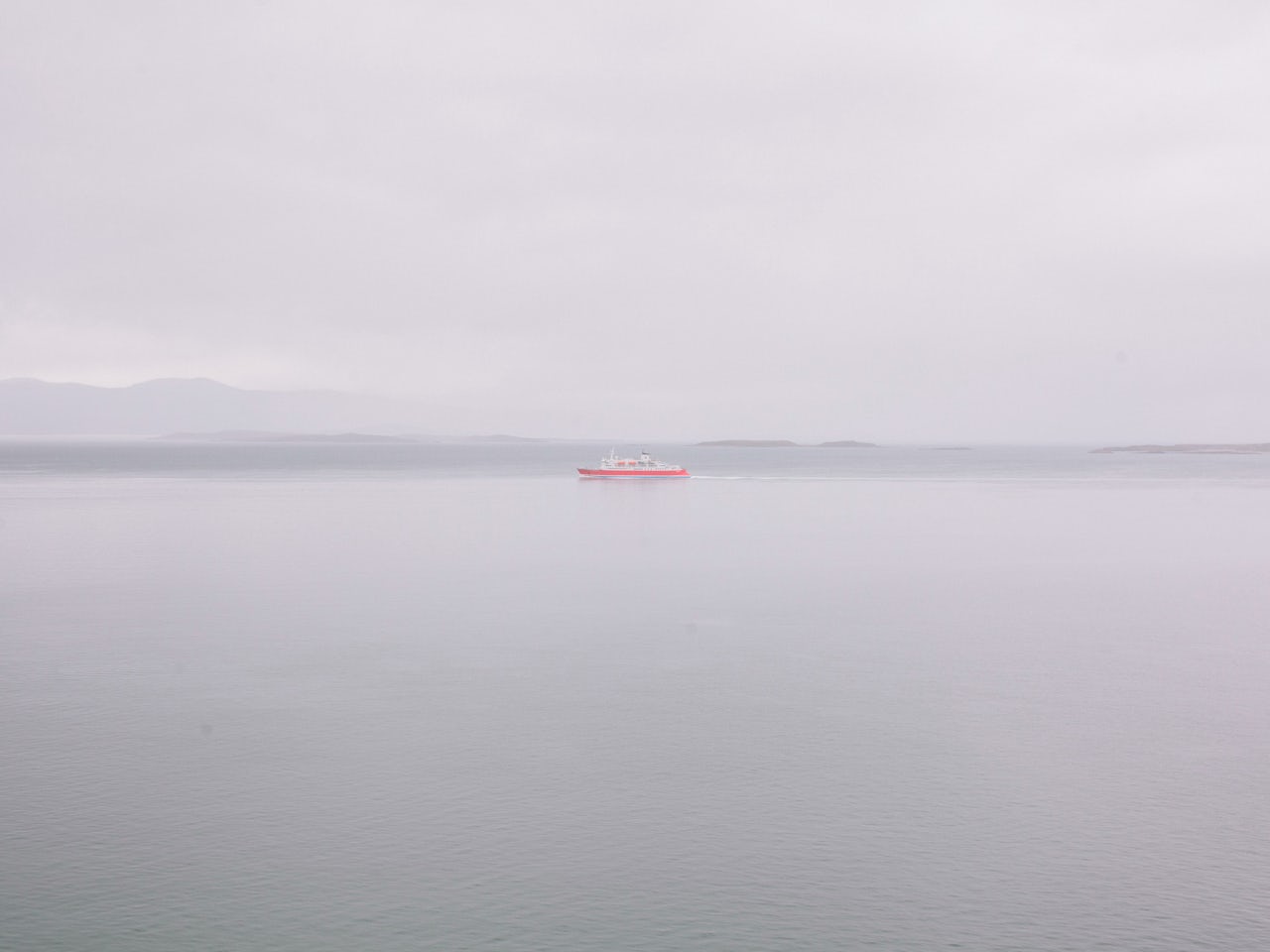 A tourist ferry sailing across the Beagle Channel.