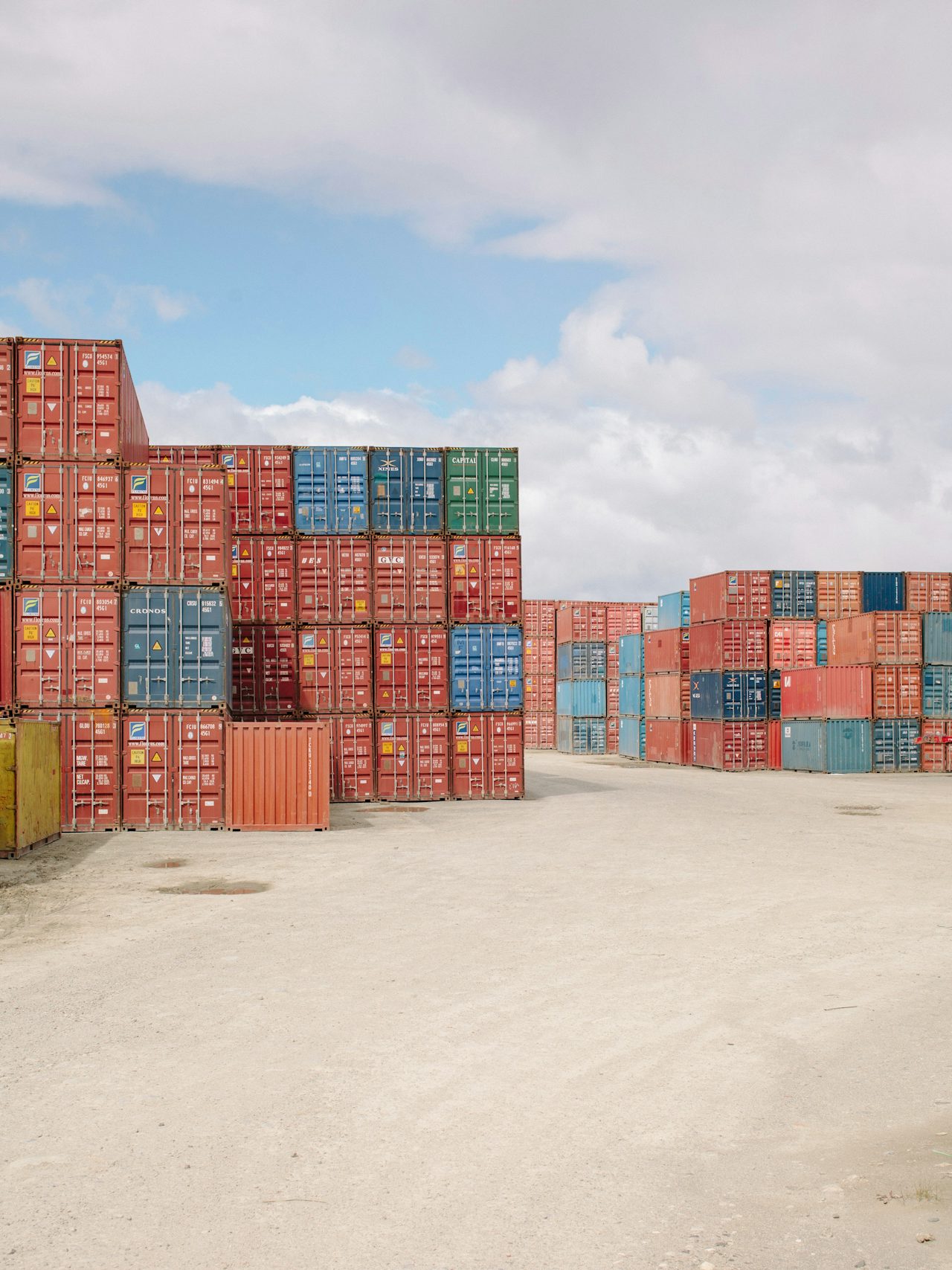 A hub for shipping containers holding domestic and international imports.