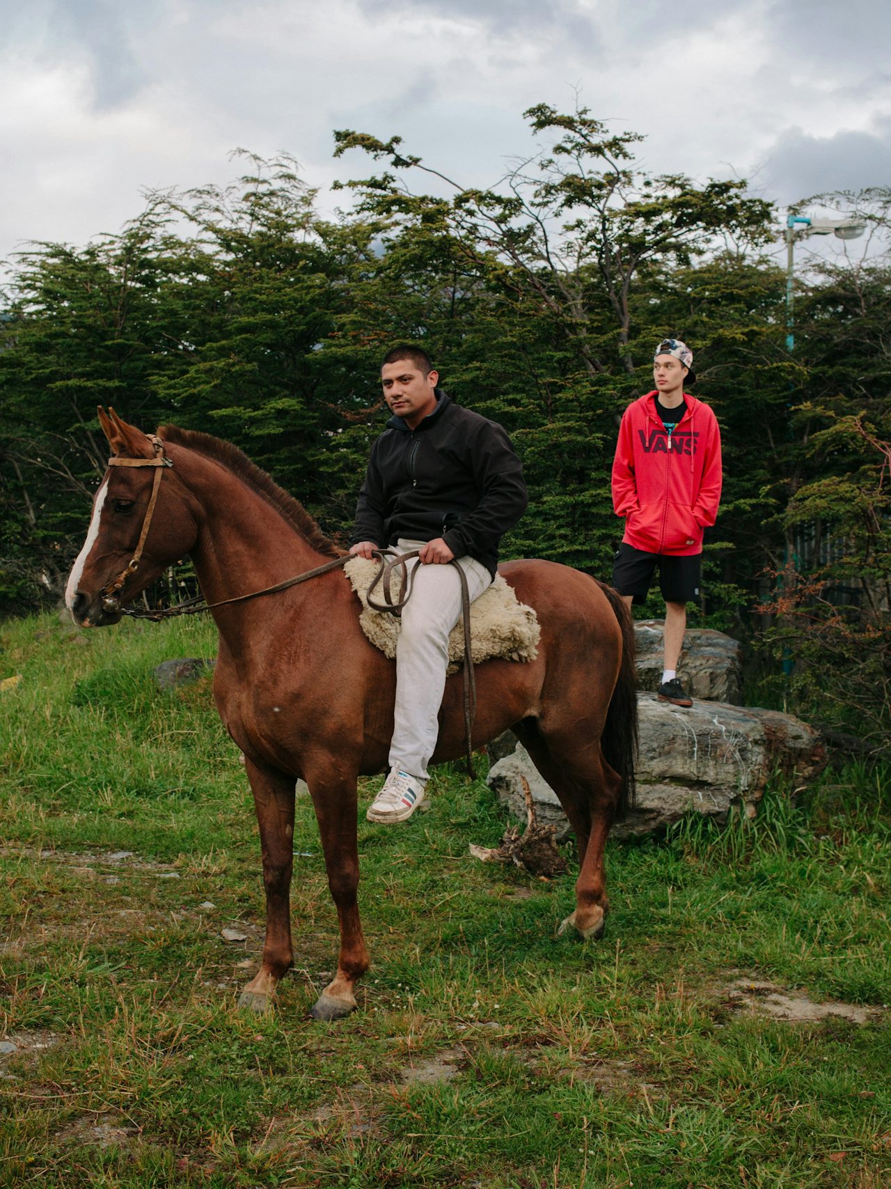 Marco and Gabriel live in the eastern part of Ushuaia, in Barrio 640. “We have six horses,” said Marcos. “Just as pets. People have dogs, we have horses.”