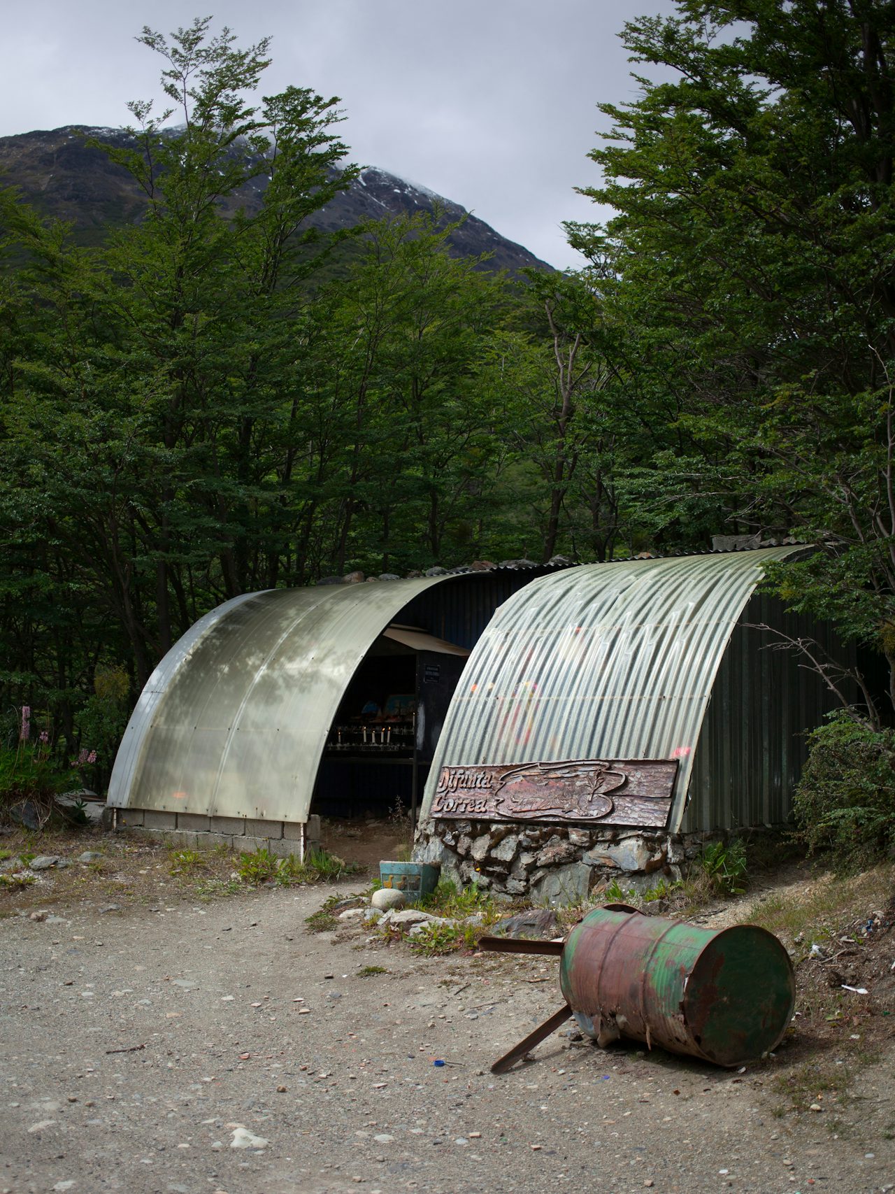 A shrine for Defunta Correa, one of the several popular Argentinian saints.
