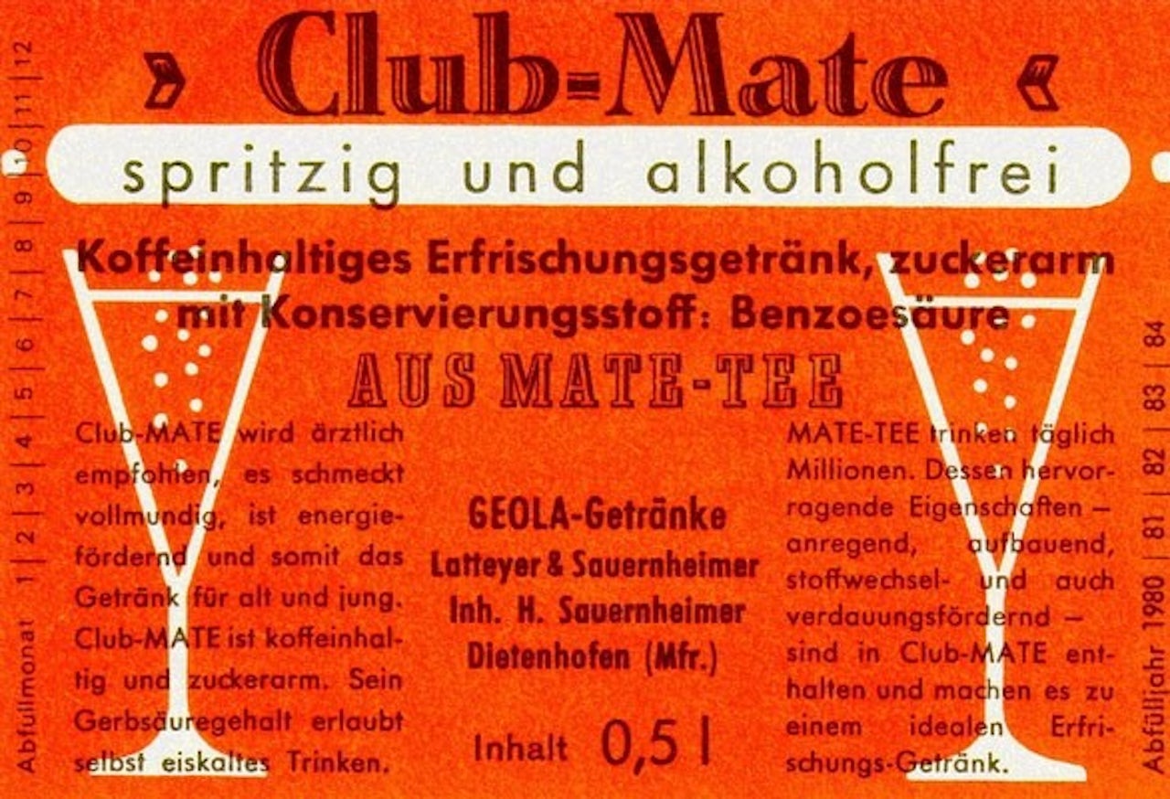 An early German advertisement for Club-Mate describes it as having health benefits.