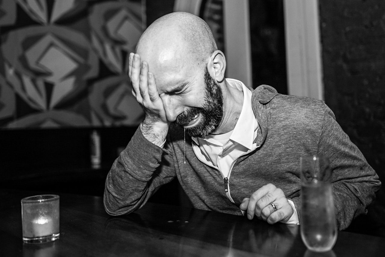 Keith Haskel, television producer and comedian, photographed at Black Flamingo.