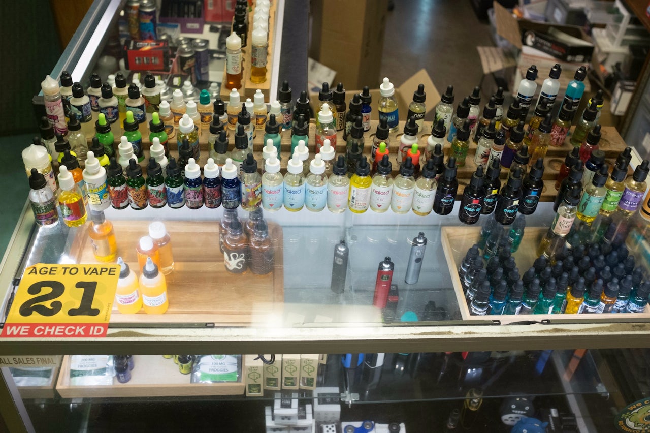 The vape counter at PC Gamerz.