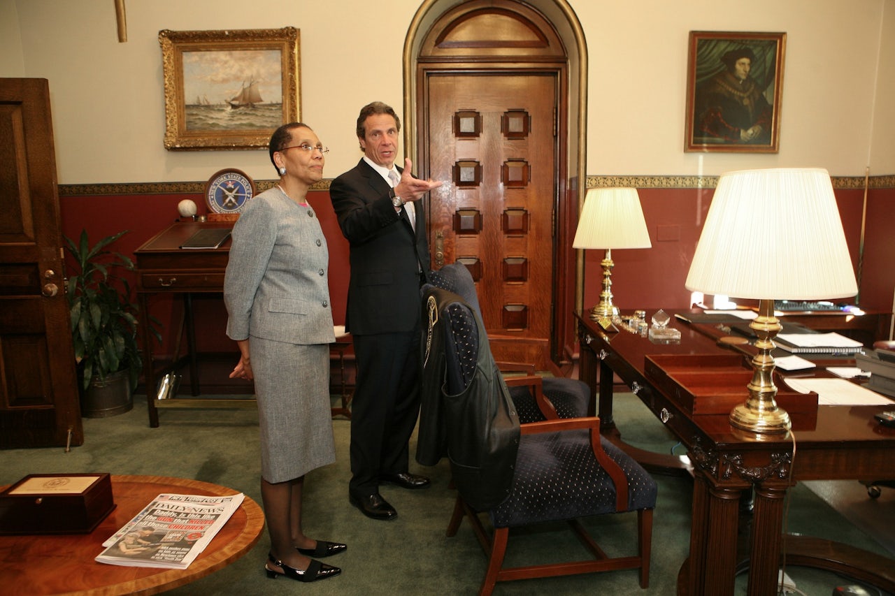 Judge Sheila Abdus-Salaam with Governor Andrew Cuomo.