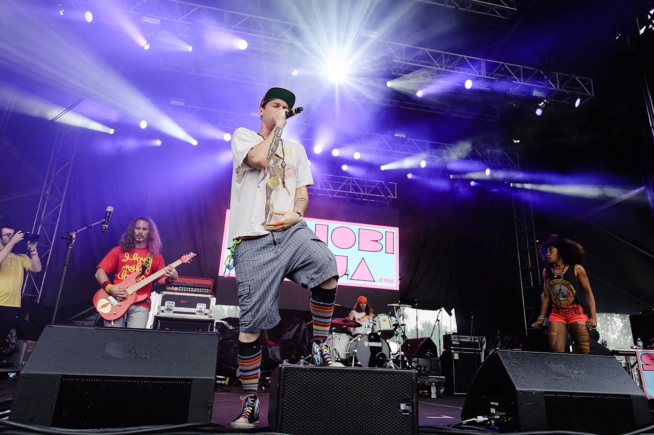 Duke Sims performs with Shinobi Ninja in 2012. The band has gained notoriety on Twitter for repeatedly following and unfollowing other users.