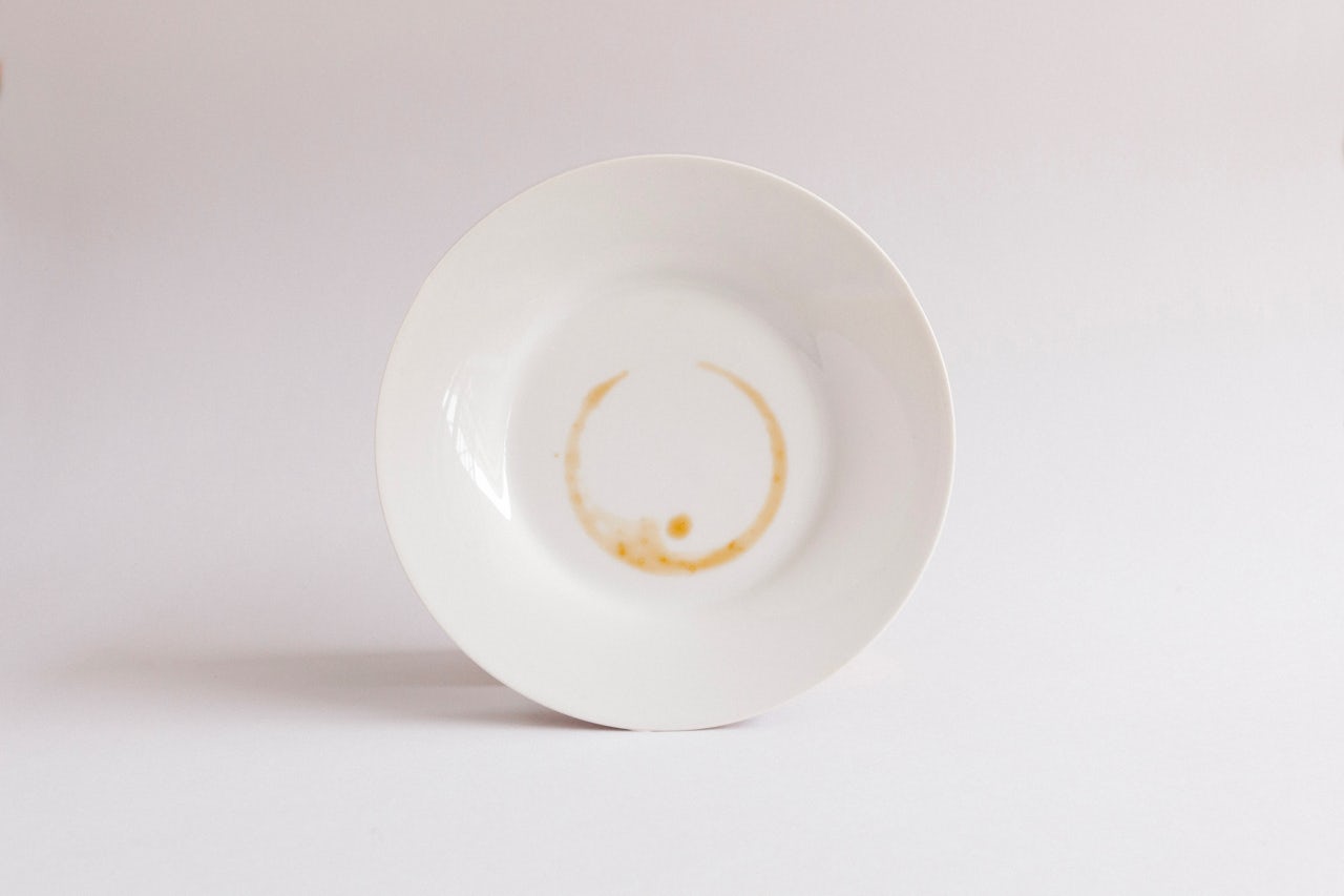 The remains of a coffee reading from a fortune teller.