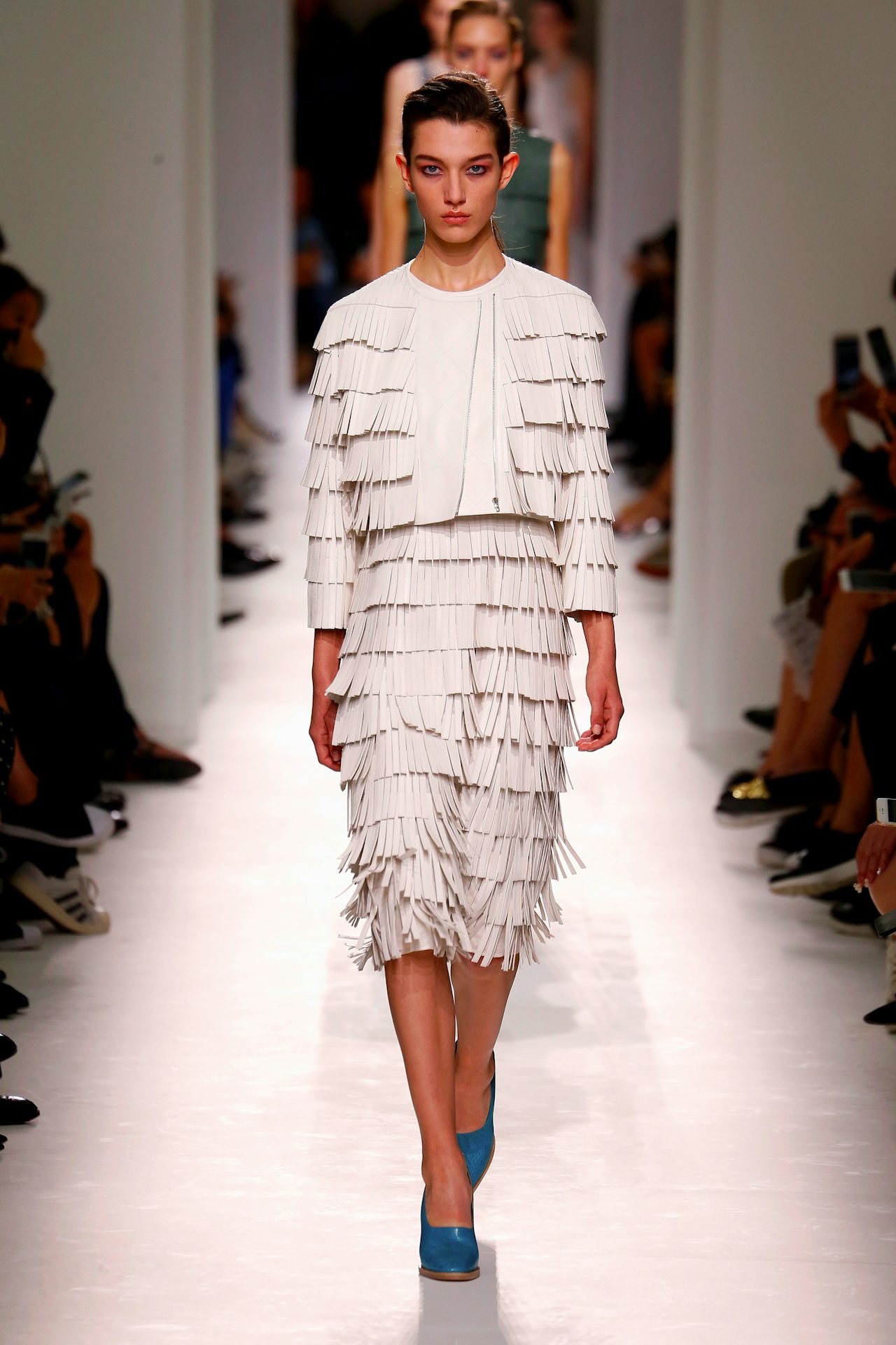 A model walks in Hermes' Paris Fashion Week show in October 2016.