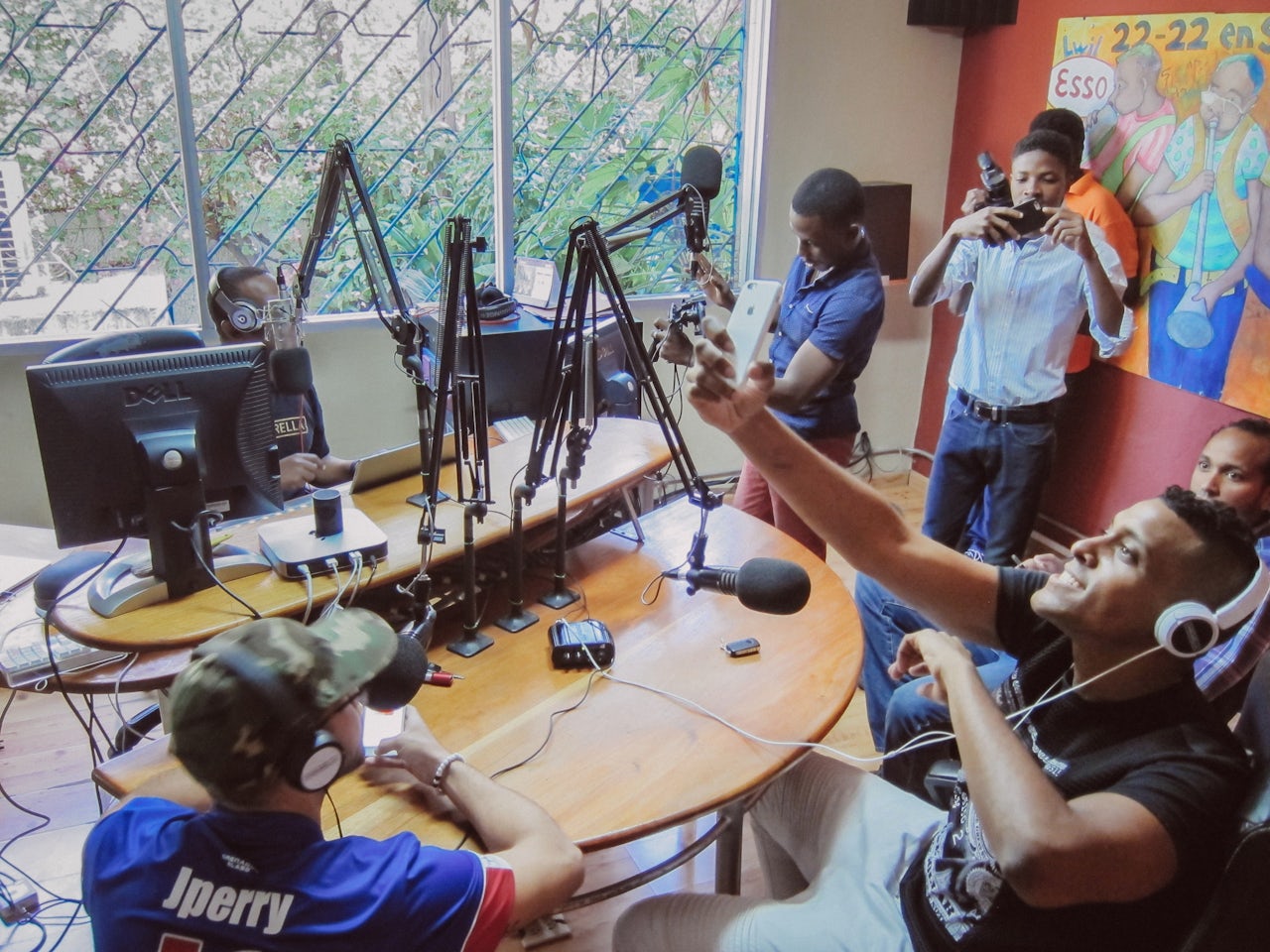 A radio station in Petionville, Haiti