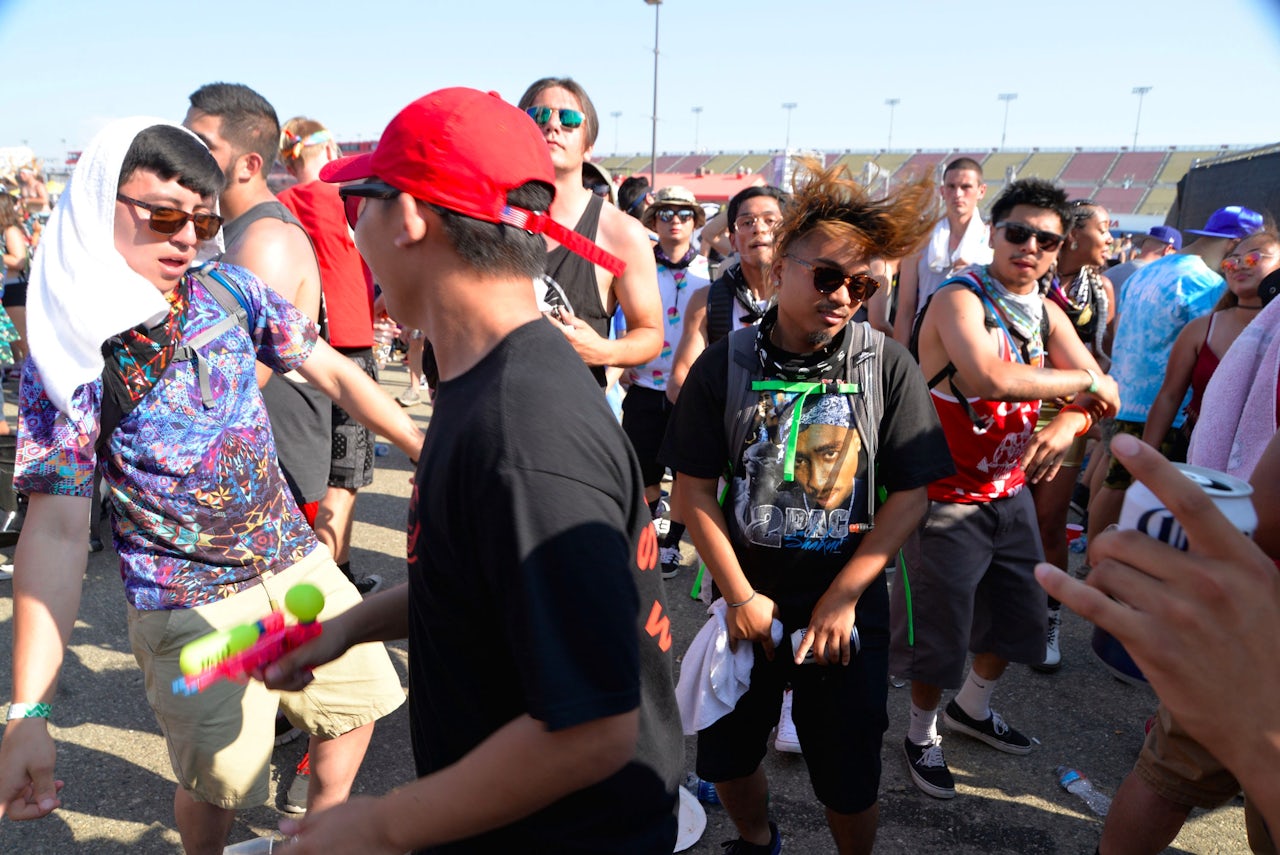 Ravers at Hard Summer Music Festival 2016 in Fontana, California.