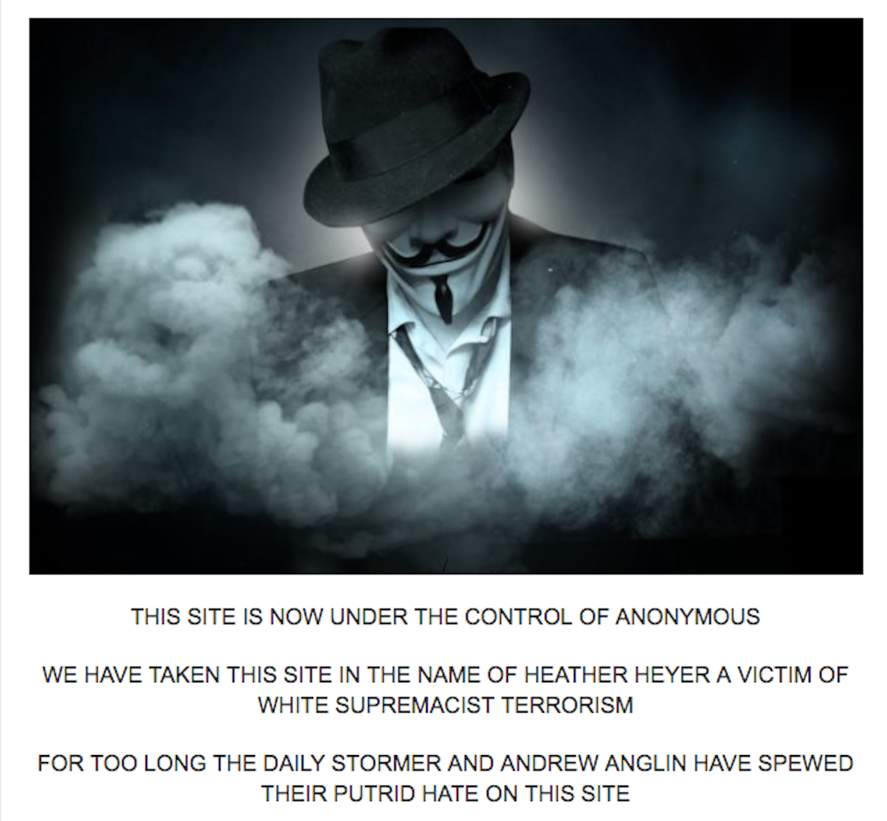 Screenshot from The Daily Stormer.