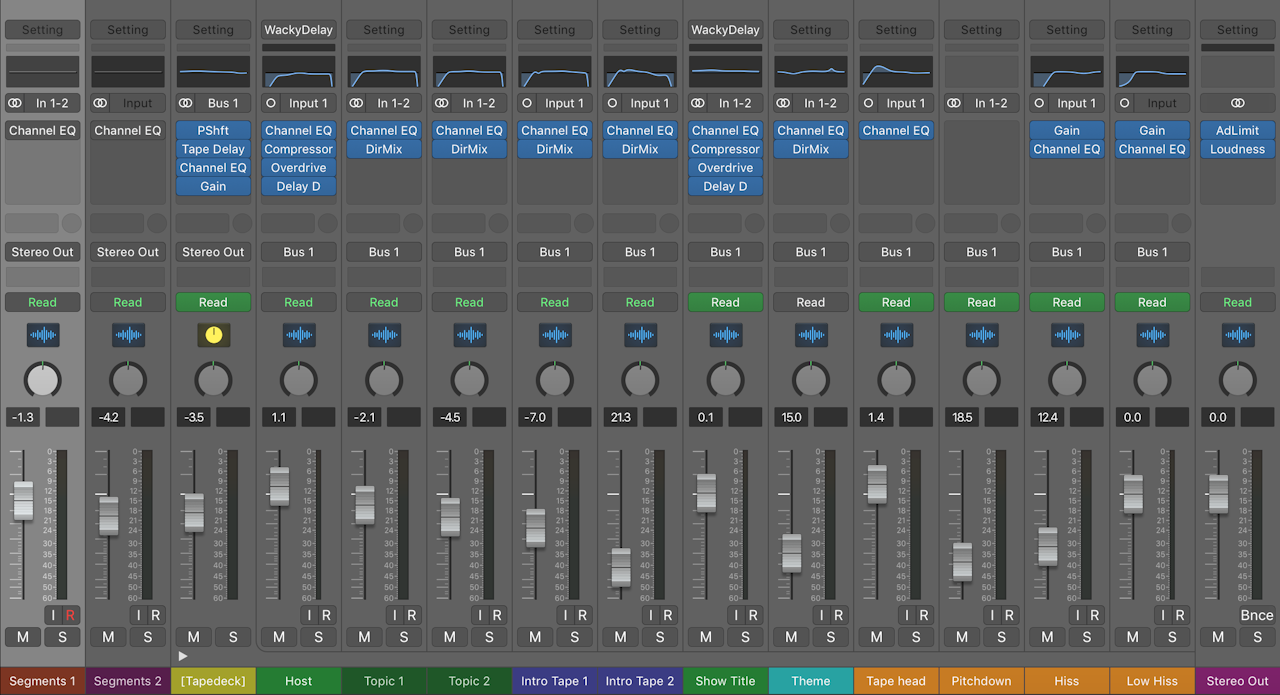 Why are there so many knobs in GarageBand? The Outline