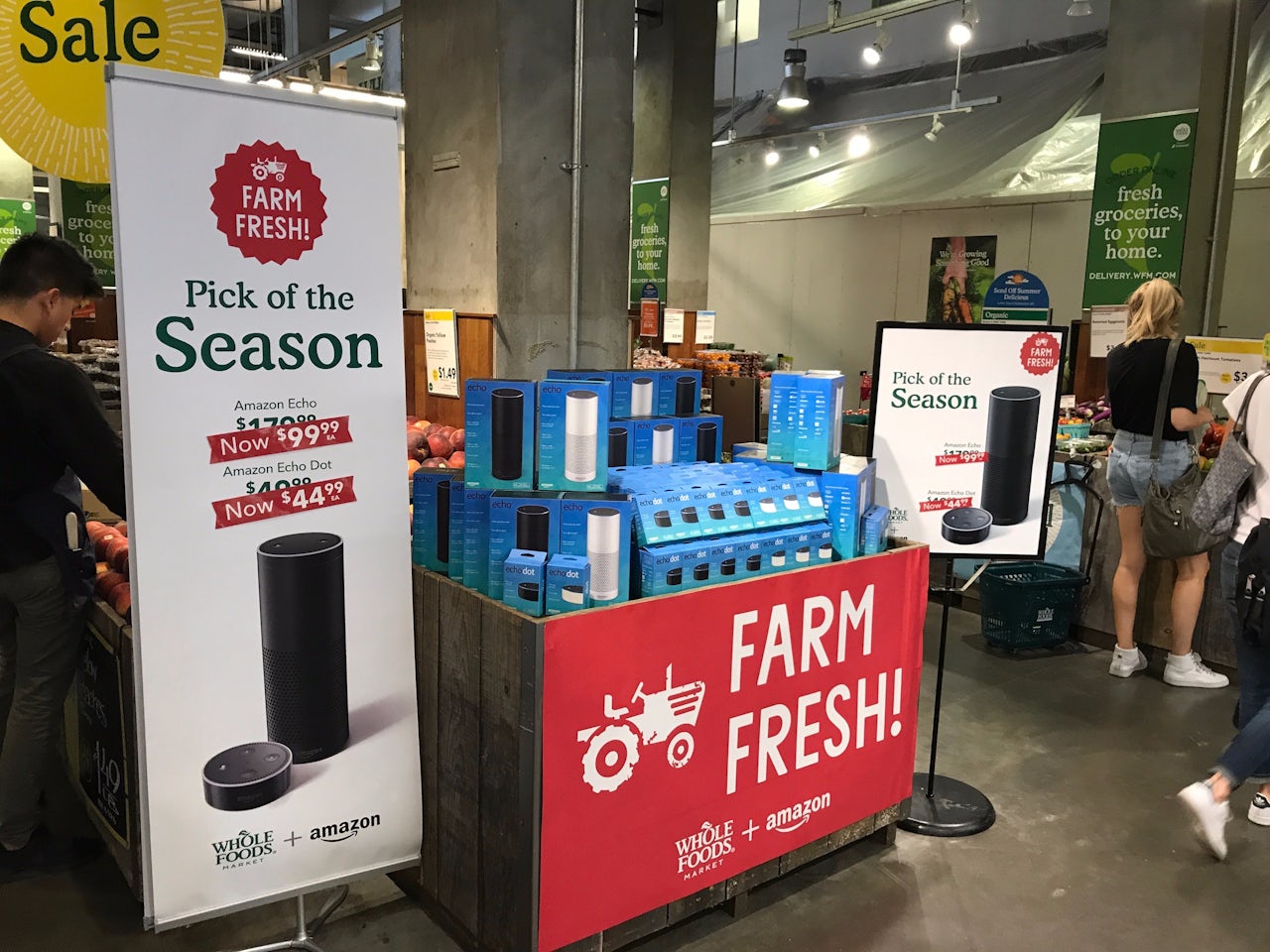 You can now pick up a handy home surveillance tool/speaker at your local Whole Foods.