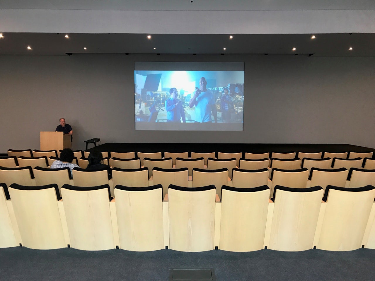 The theatre inside Apple's SoHo store.