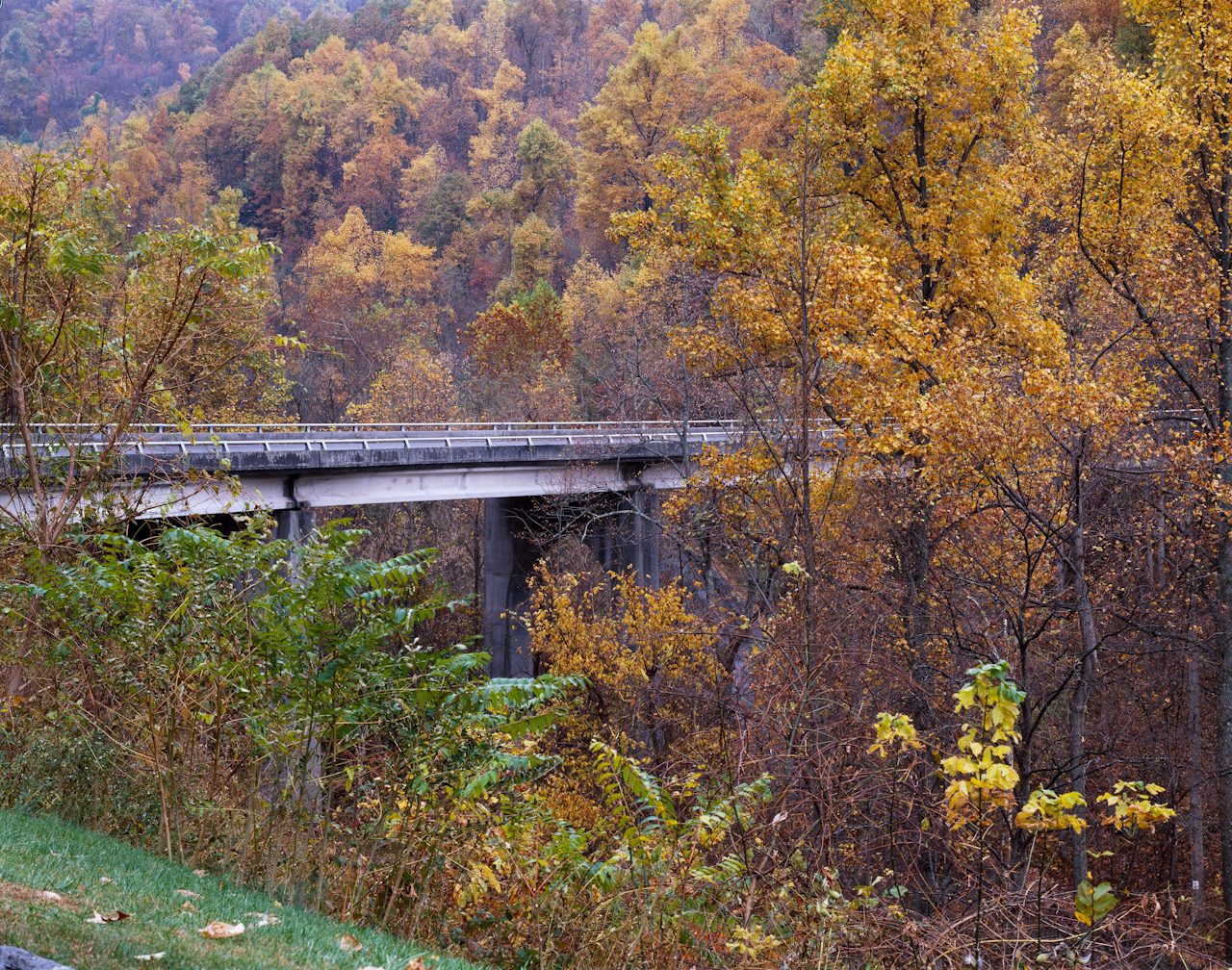 North Carolina's Blue Ridge Parkway in fall 2004.