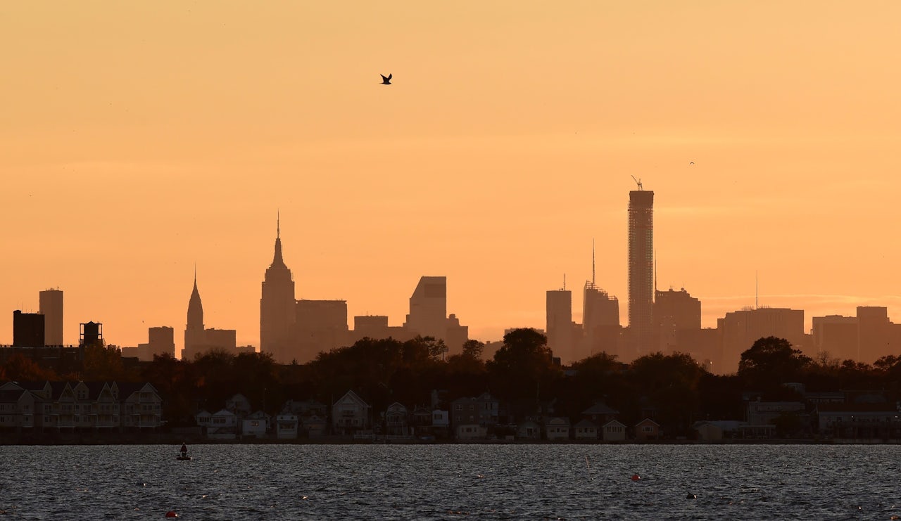The Manhattan skyline in autumn 2014.