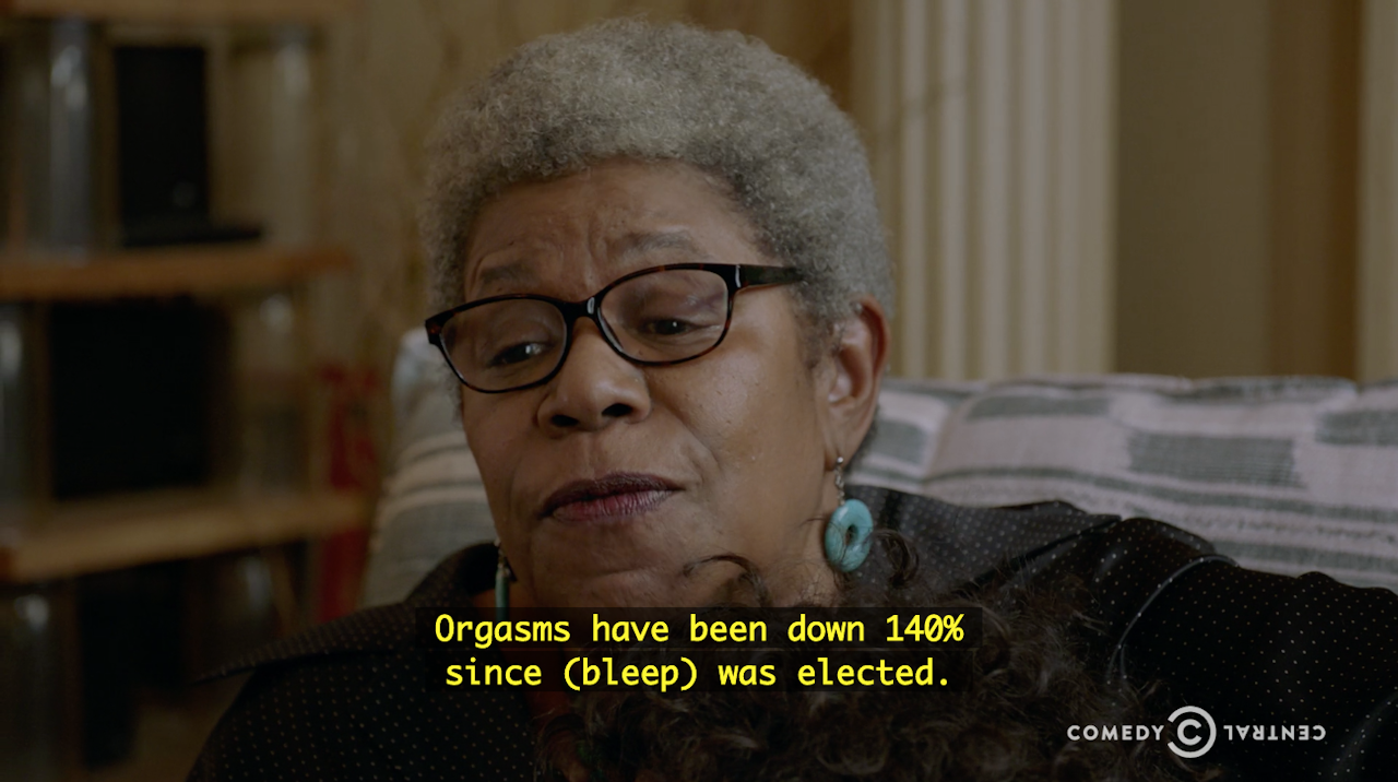 Ilana sees a sex therapist to cure her Trump-related orgasmic dysfunction.