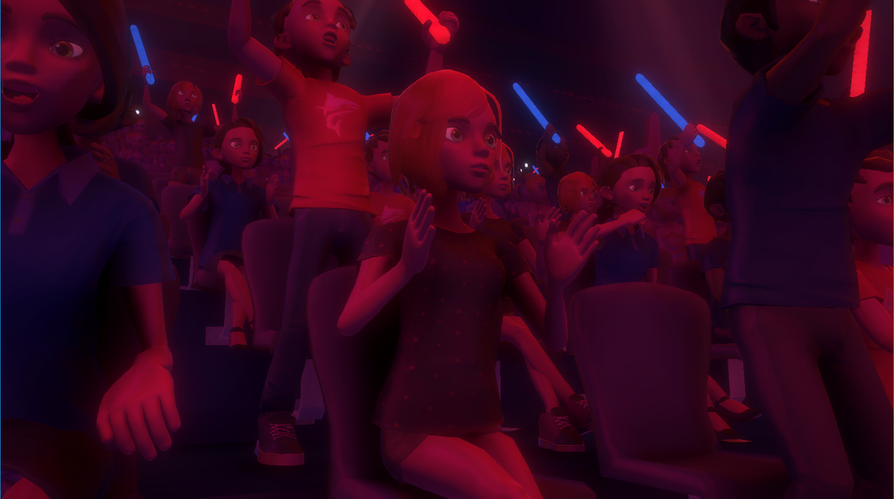 Another shot of the adoring esports fans in Esports Life.