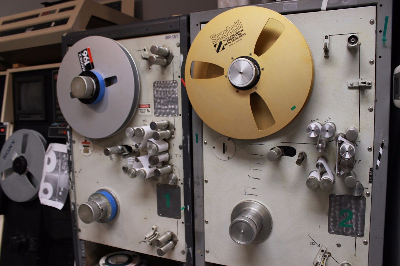 A tape cleaner at George Blood’s facility