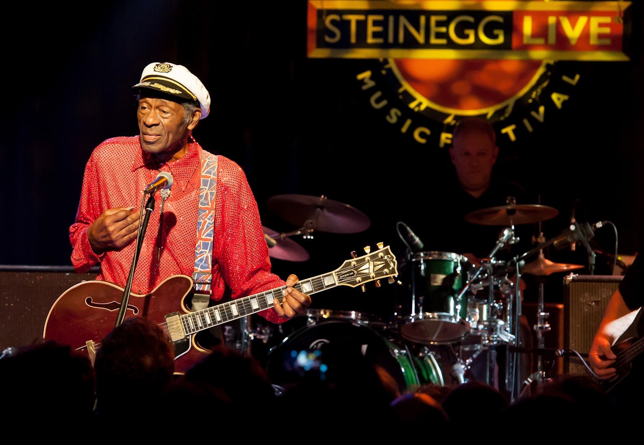 Chuck Berry performing at the Steinegg Live Festival in 2013.