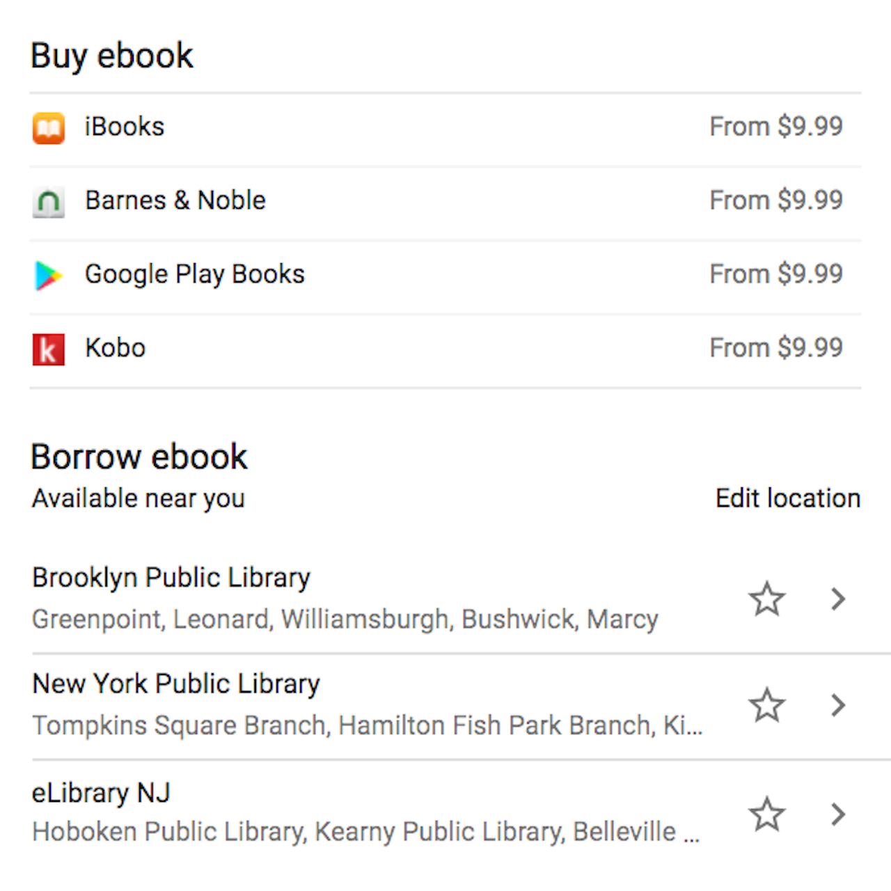 A search for Toni Morrison’s Beloved on January 12, 2018 turns up local libraries that will lend ebooks.