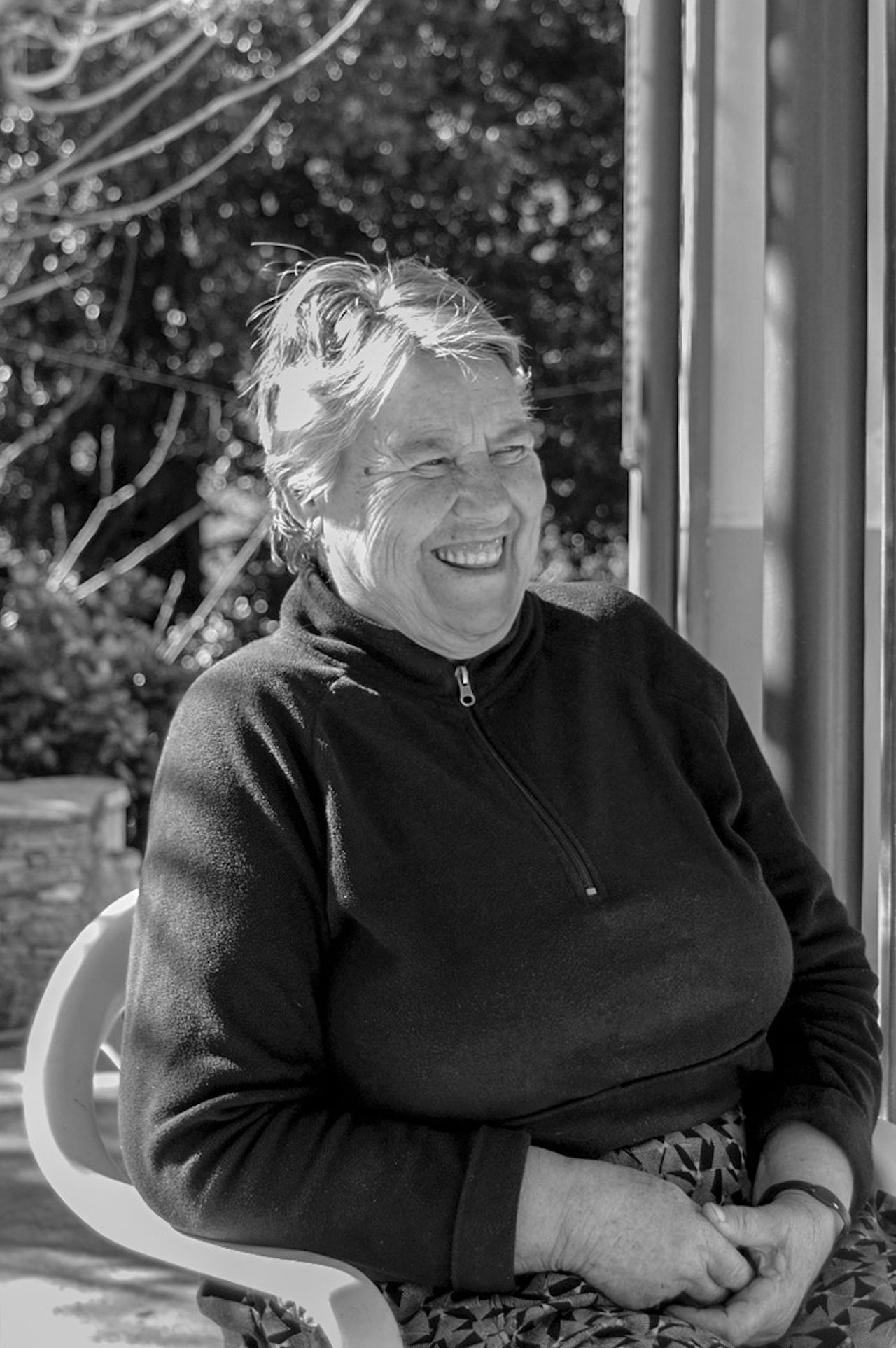 Mrs. Katerina, one of the few residents of Antia village.