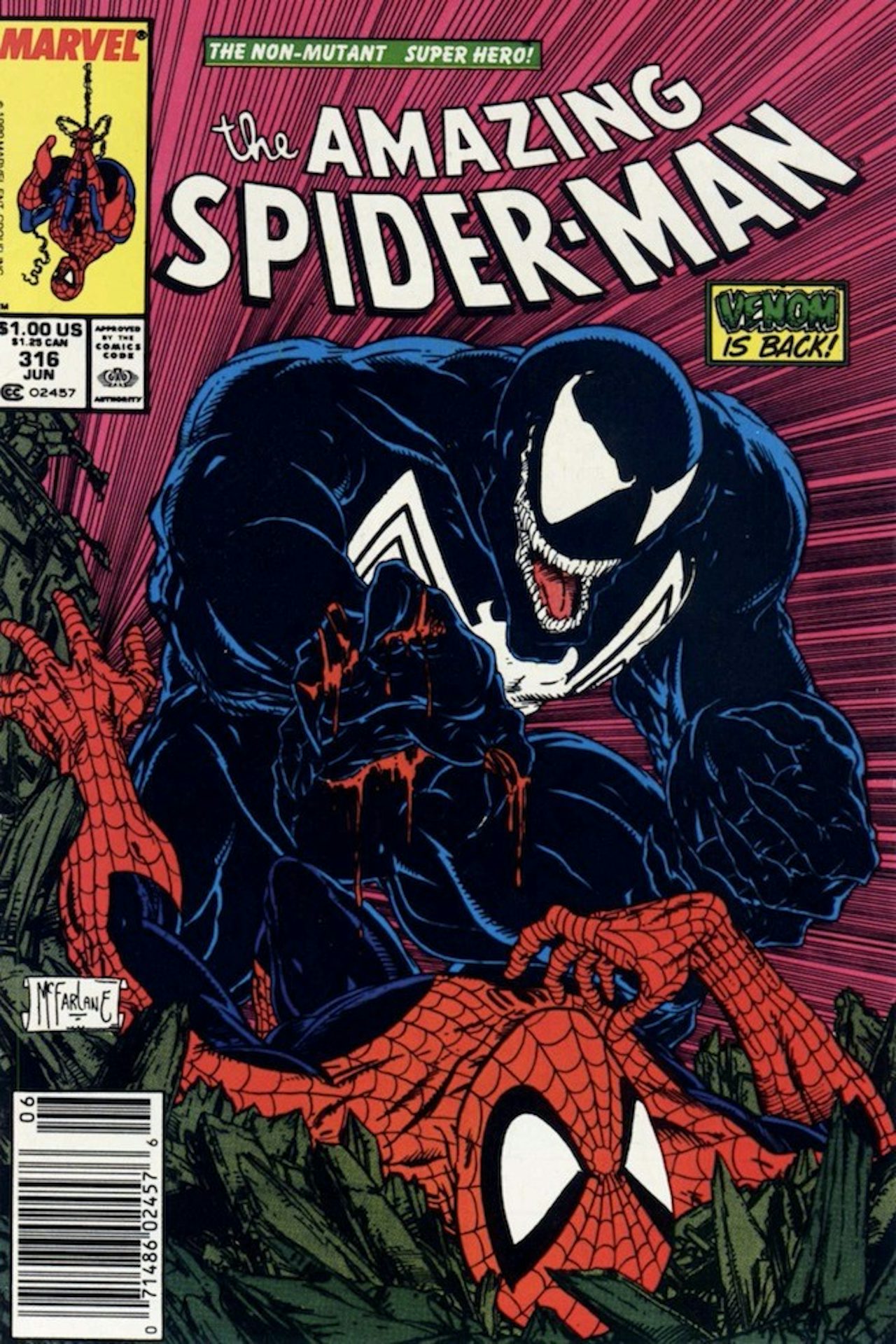 Venom, drawn by Todd Macfarlane.