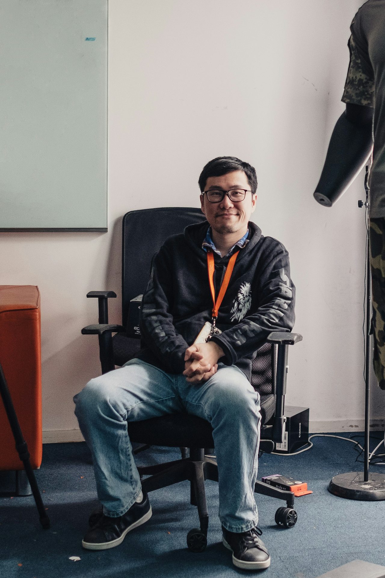 SHANGHAI, CHINA - Wu Xingjian, pictured here in the Virtuos office, works with photogrammetry, a technique whereby real objects are photographed from multiple angles.