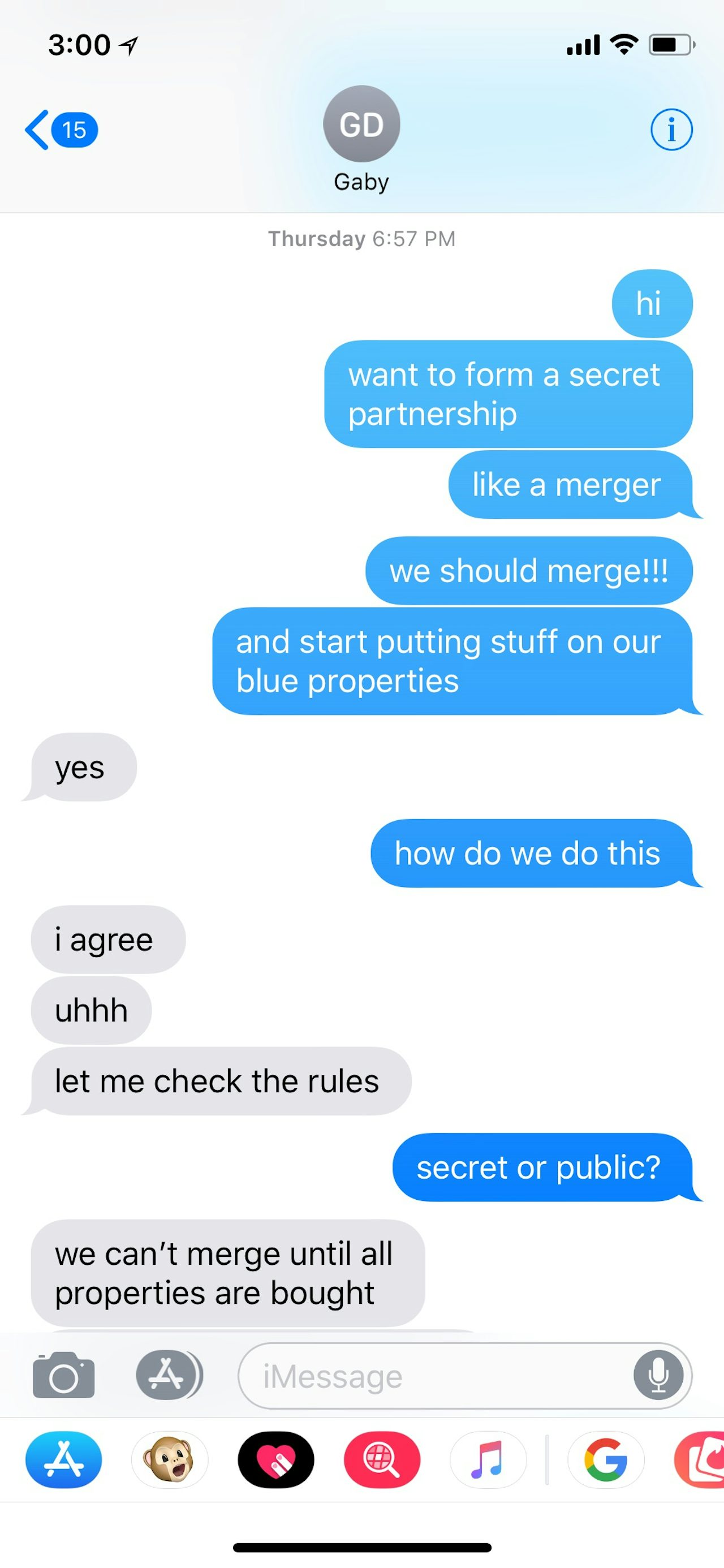 A merger is formed in secret.