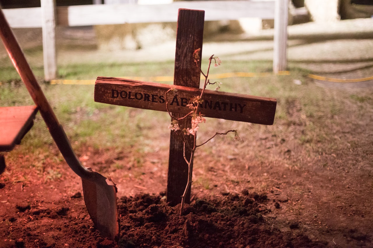 The grave of Dolores Abernathy.