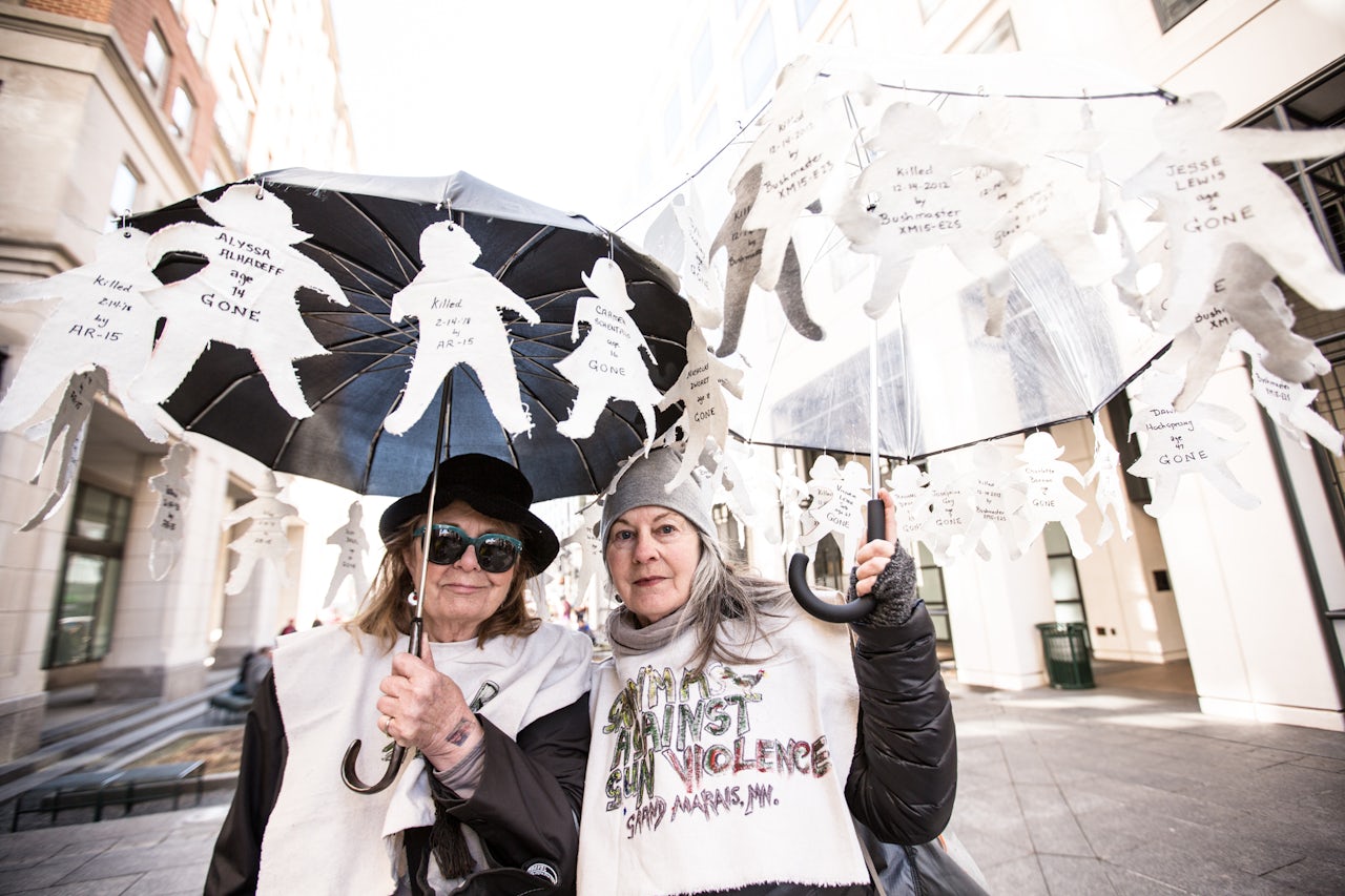 Vicki Biggs-Anderson, 72, and Cillamary Walford, 74, from Grand Marais, MN