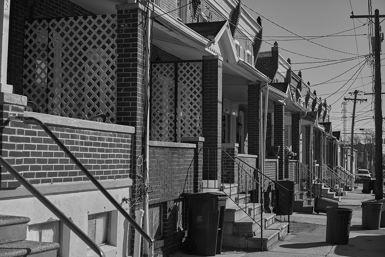 Rowhouses in the Westmoreland neighborhood of Wilmington.