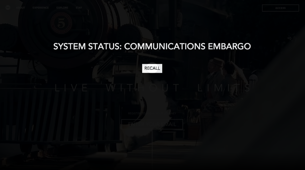 The DiscoverWestworld homepage