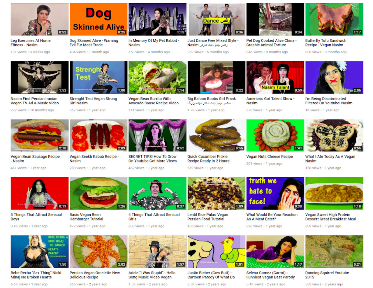 Videos posted to YouTube channel Nasim Wonder1