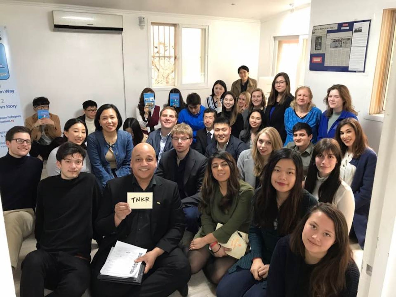 Volunteer teachers and North Korean students at TNKR.