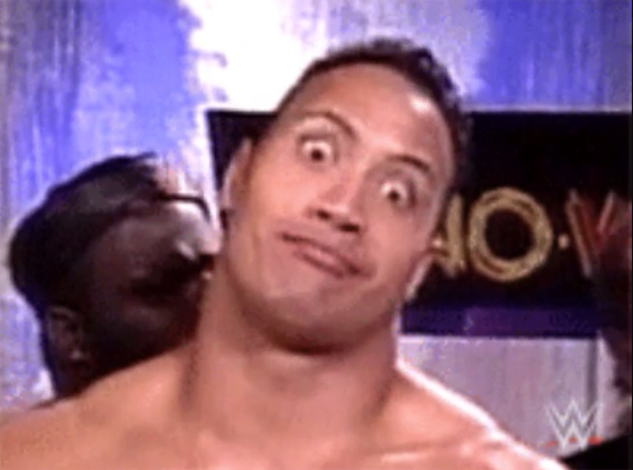 Dwayne the Rock's eyebrow meme.