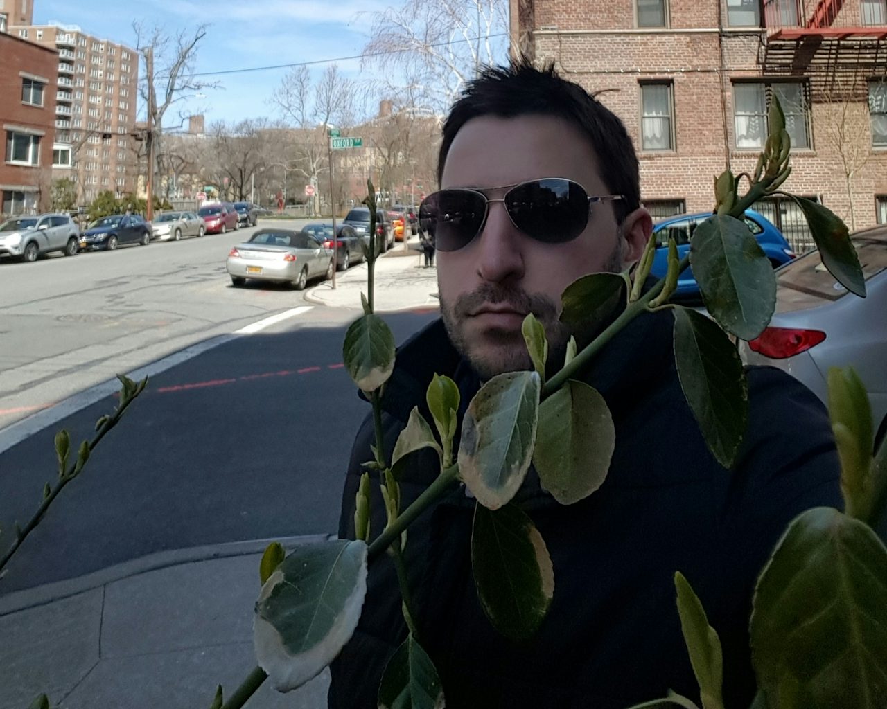 The author, laying in wait to scold a non-poop-scooper.