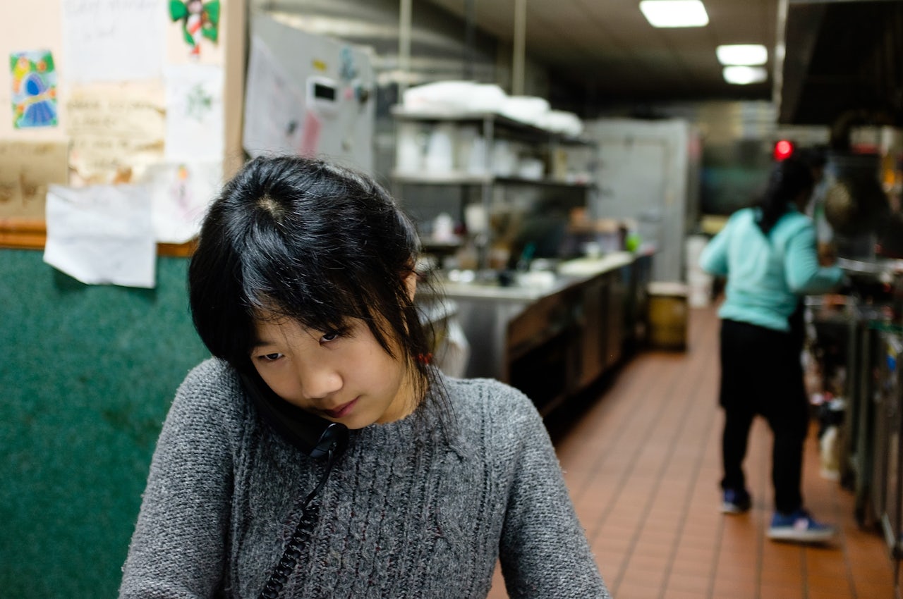 The oldest daughter is usually responsible for helping out the most since she is old enough.