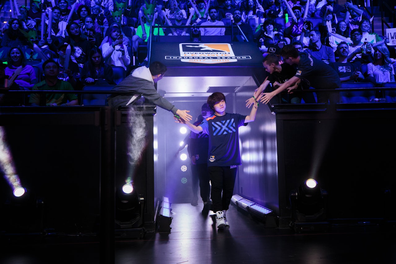 The New York Excelsior enter the arena.