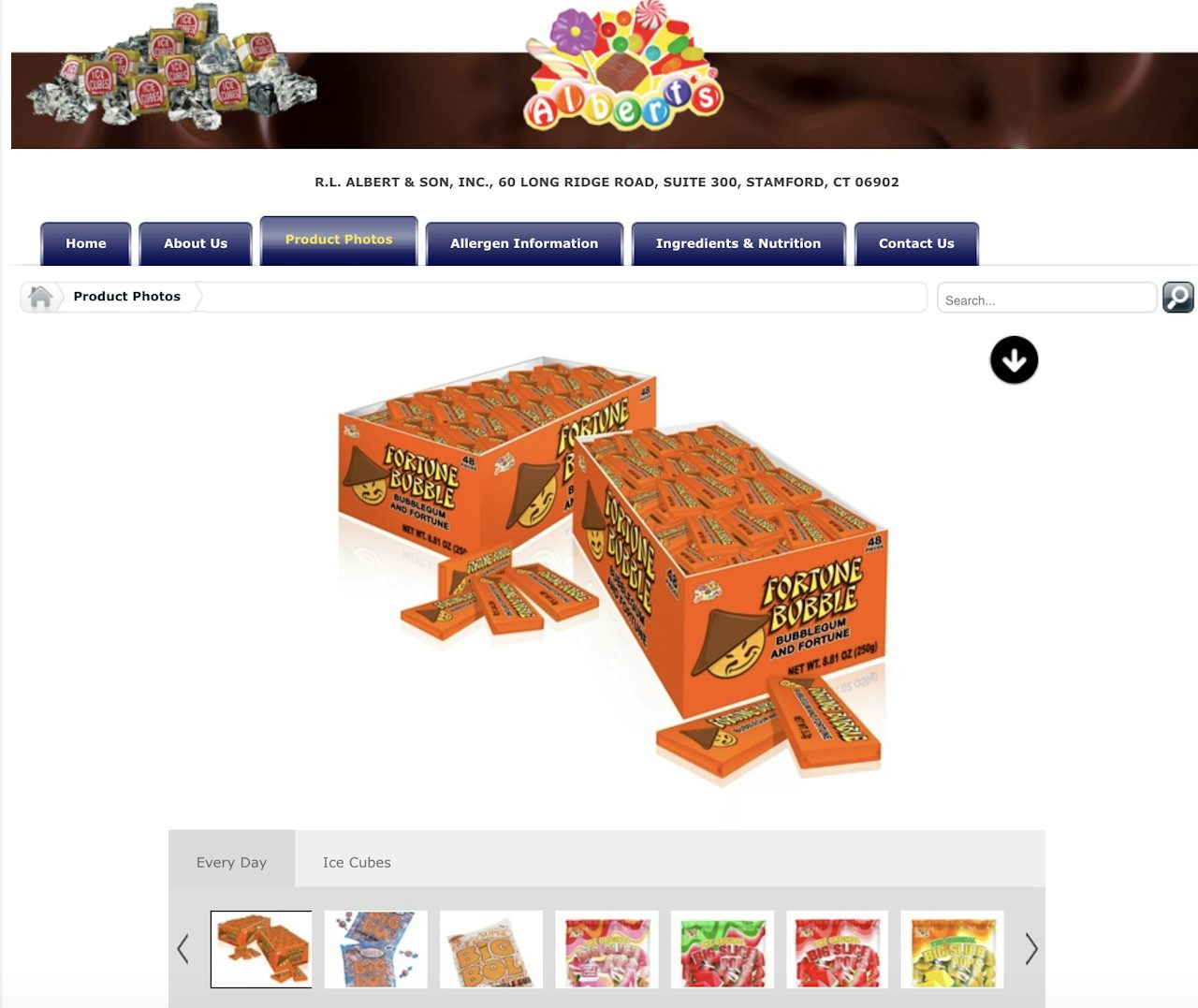 A page for Fortune Bubble on R.L. Albert & Sons’ website.