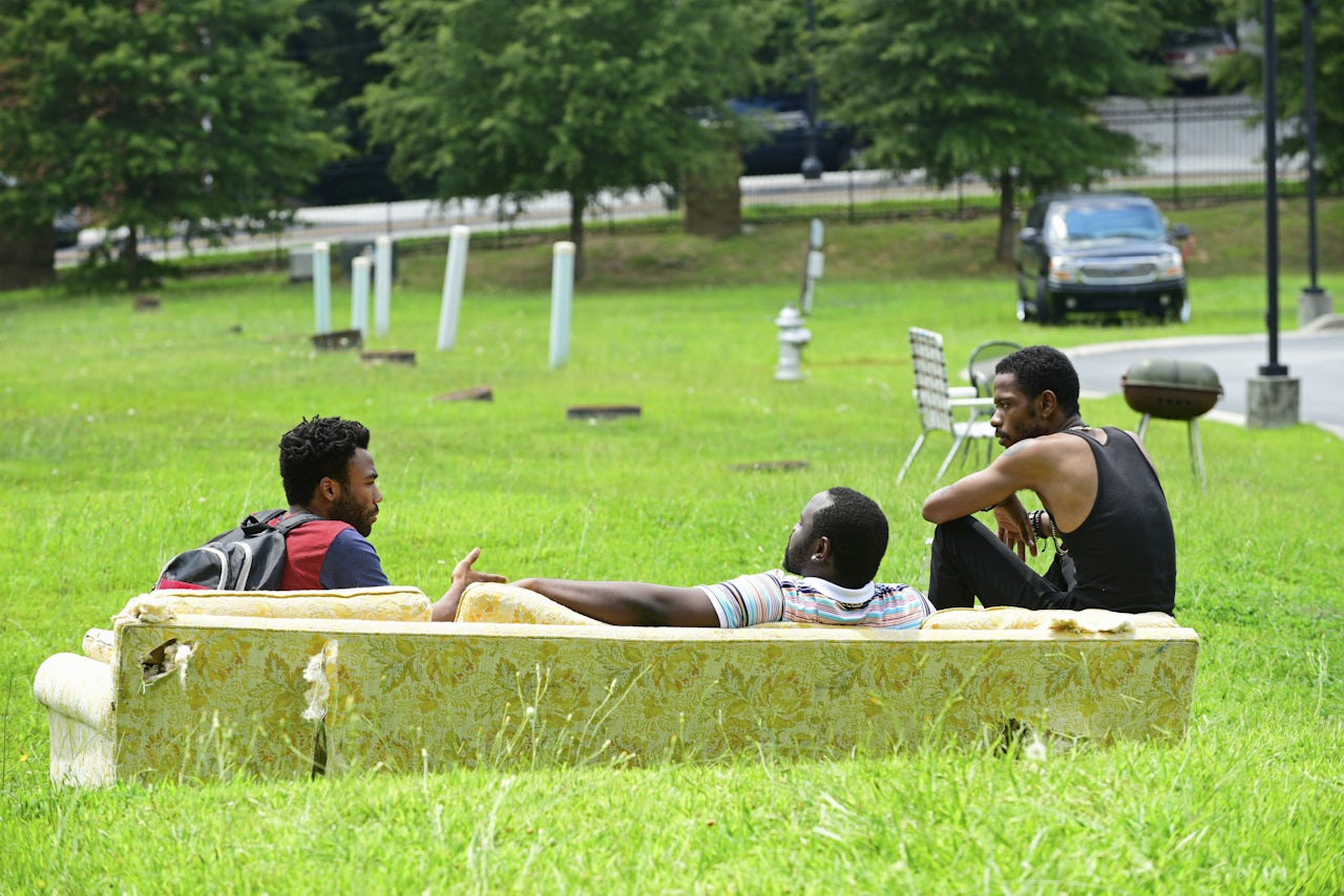 A scene from the series pilot for Atlanta.