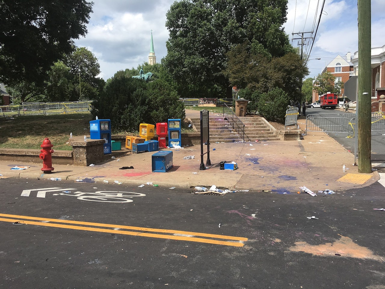 The edge of Emancipation Park after the Unite the Right rally. 2017.