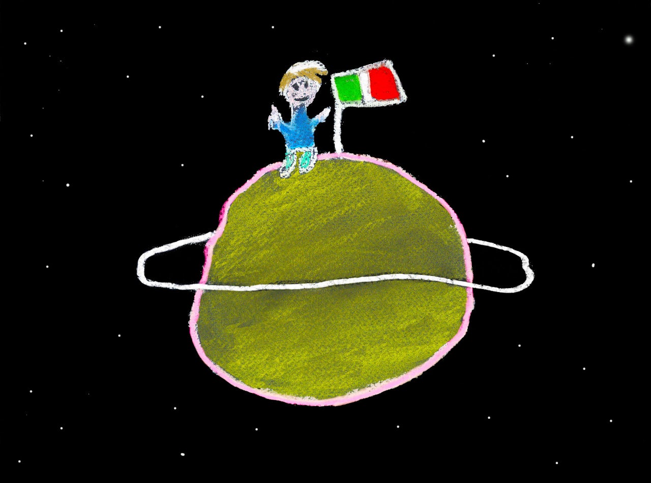 Italian spatial conquest (Planet Saturn), by Fredrica Raggi