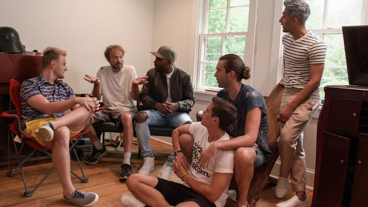 The Fab Five with pre-makeover, Burning Man enthusiast Jason.