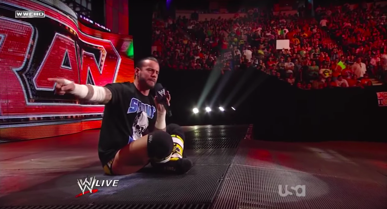 CM Punk’s famous “pipe bomb” speech.
