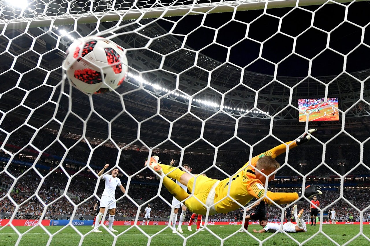 Croatia scores on England.