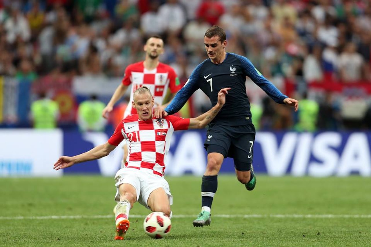 French and Croatian lads at it, in the World Cup final.