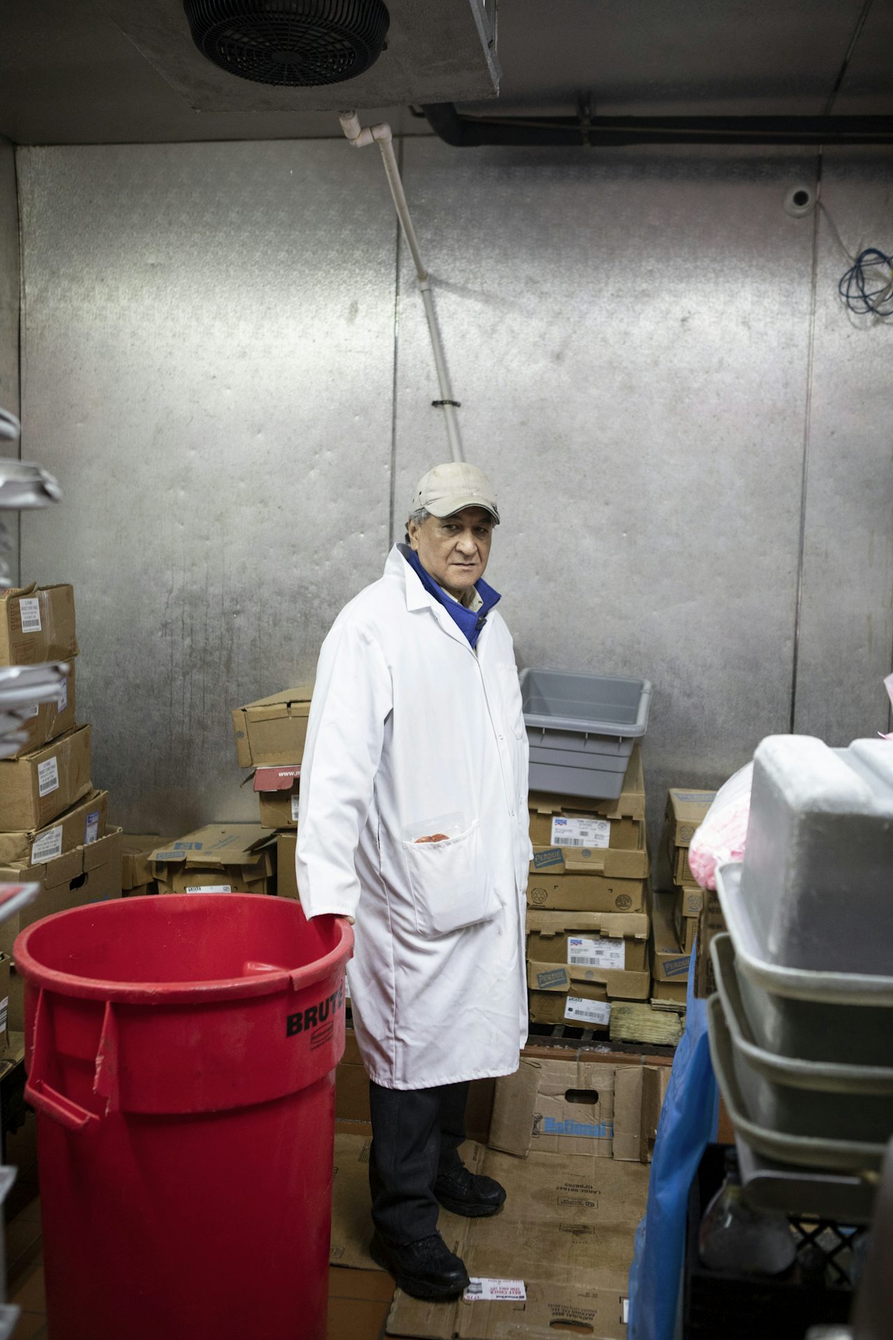 Victor preparing his inventory.